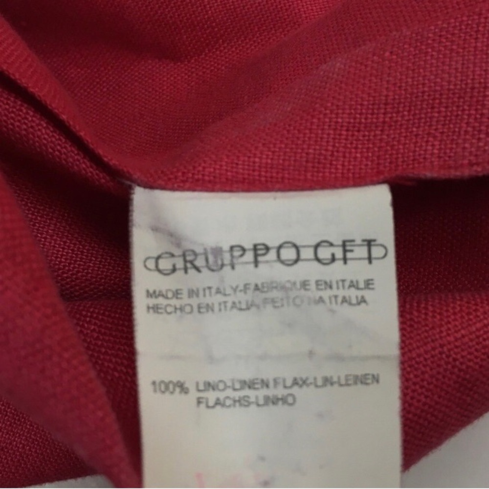 Georgio Armani 100% Linen Tailored Vest 10 Red Quiet Luxury Minimalist Spring - Picture 12 of 14